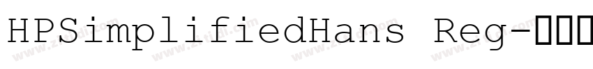 HPSimplifiedHans Reg字体转换